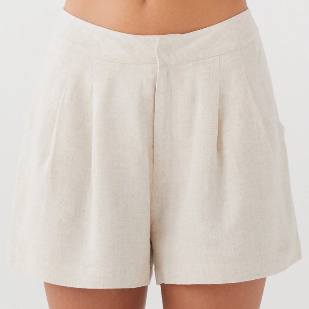 Peppermayo - Born For Bordeaux Linen Shorts - Oatmeal